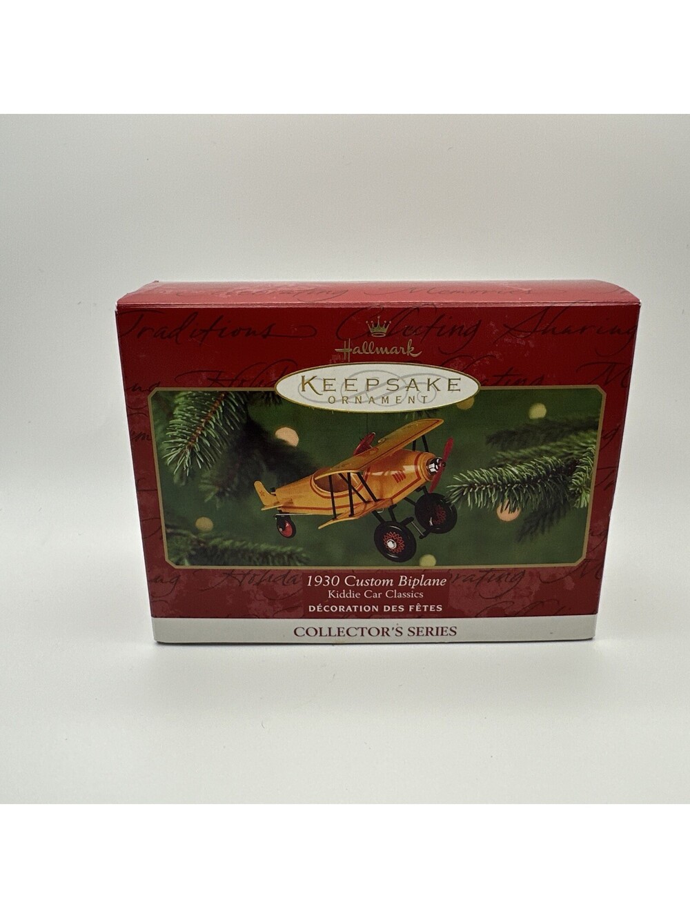 Hallmark Keepsake Ornament 1930 Custom Biplane Kiddie Car Classics 2001